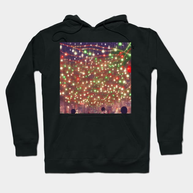 Christmas Lights Hoodie by Artieries1